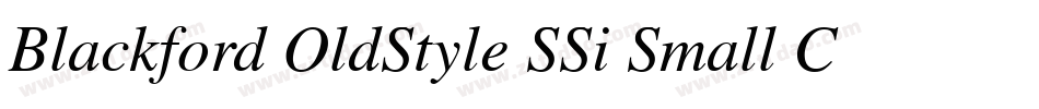 Blackford OldStyle SSi Small Caps字体转换